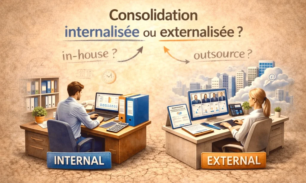 Consolidation internalisée ou externalisée : quelle stratégie choisir en 2026 ? Tendances en Europe, aux États-Unis et au Maroc