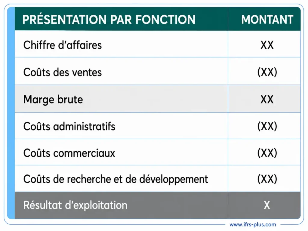 Compte de résultat par fonction - IFRS 18